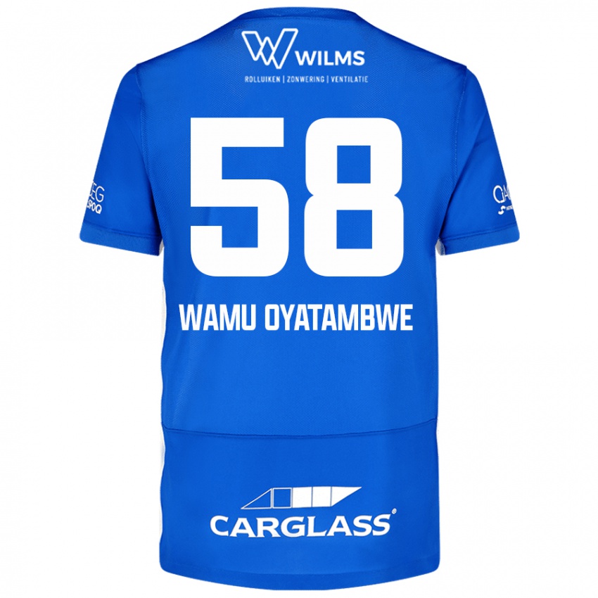 Niño Camiseta Matthias Wamu Oyatambwe #58 Azul 1ª Equipación 2024/25 La Camisa México