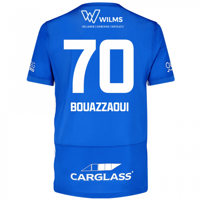 Niño Camiseta Ilyas Bouazzaoui #70 Azul 1ª Equipación 2024/25 La Camisa México