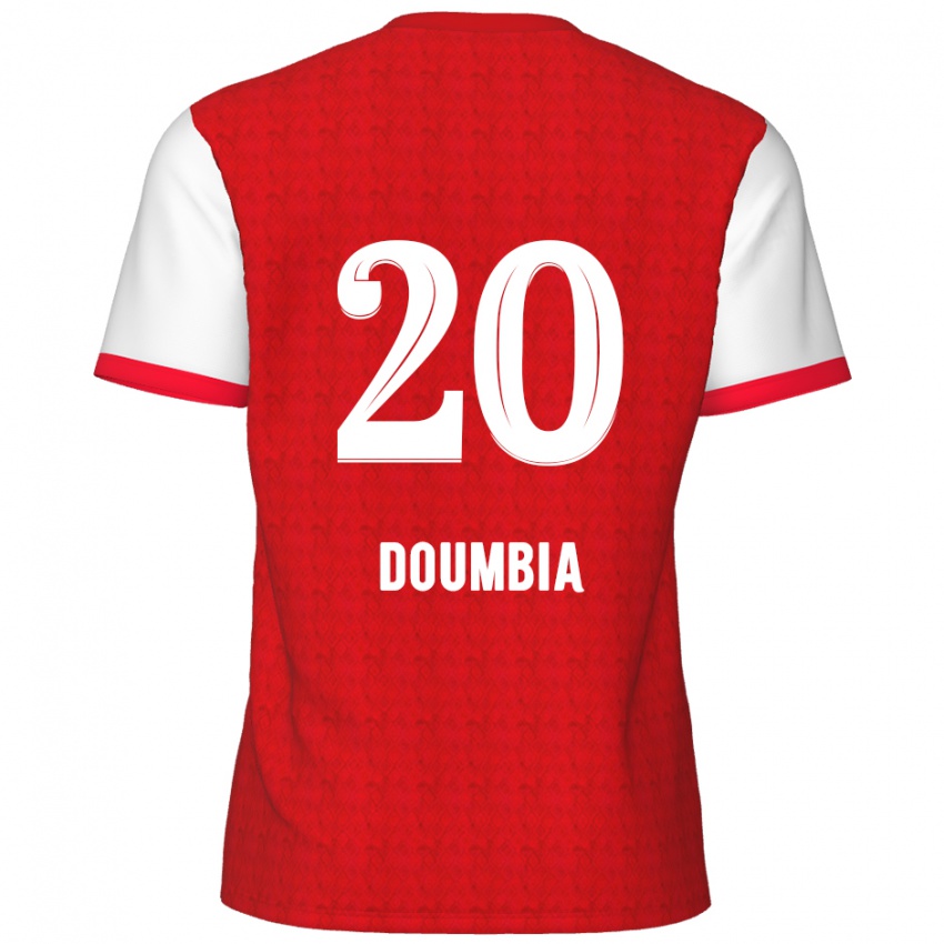 Niño Camiseta Mahamadou Doumbia #20 Rojo Blanco 1ª Equipación 2024/25 La Camisa México