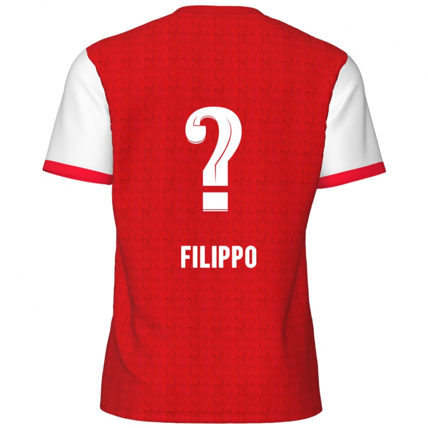 Niño Camiseta Niels Filippo #0 Rojo Blanco 1ª Equipación 2024/25 La Camisa México