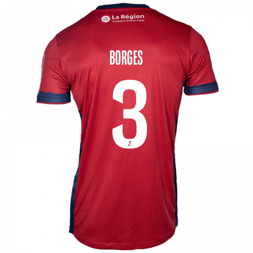 Niño Camiseta Neto Borges #3 Borgoña Claro 1ª Equipación 2024/25 La Camisa México