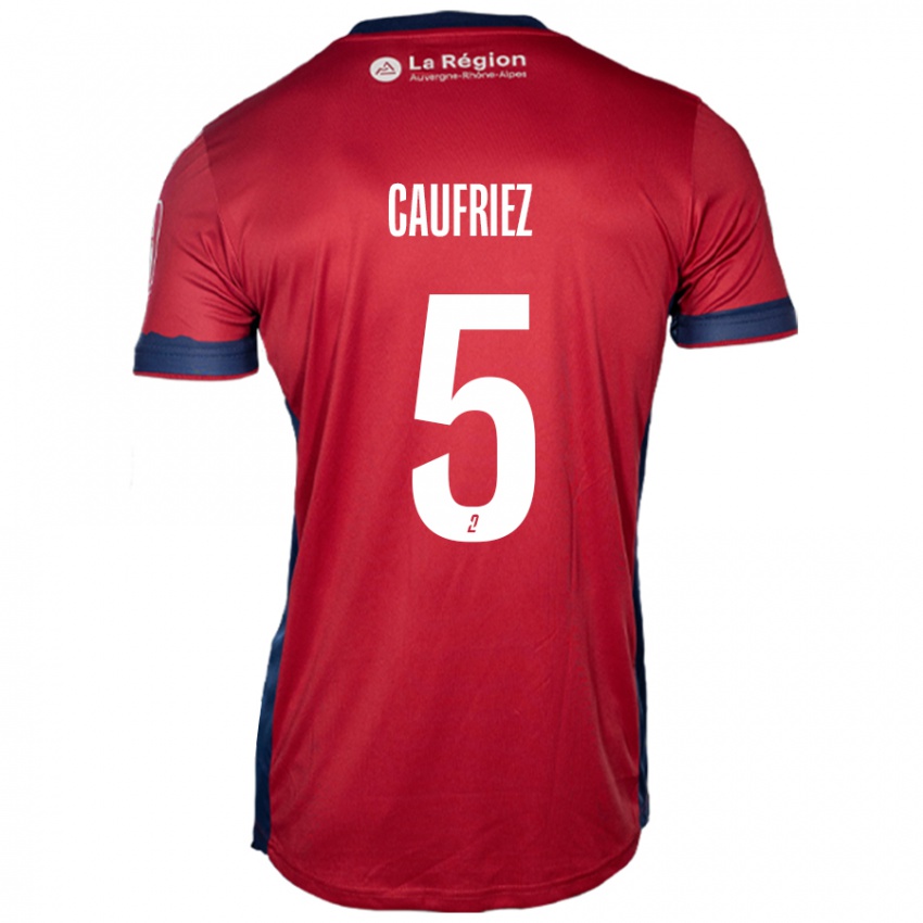 Niño Camiseta Maximiliano Caufriez #5 Borgoña Claro 1ª Equipación 2024/25 La Camisa México