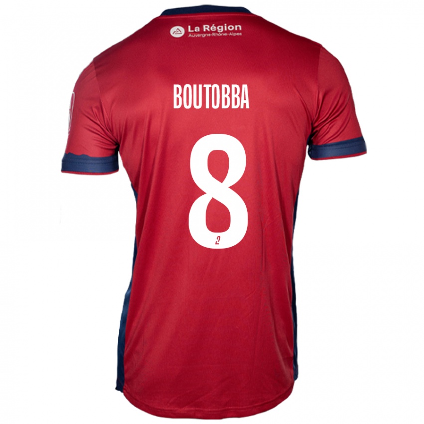 Niño Camiseta Bilal Boutobba #8 Borgoña Claro 1ª Equipación 2024/25 La Camisa México