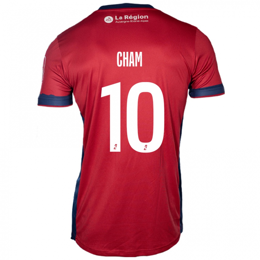 Niño Camiseta Muhammed Cham #10 Borgoña Claro 1ª Equipación 2024/25 La Camisa México