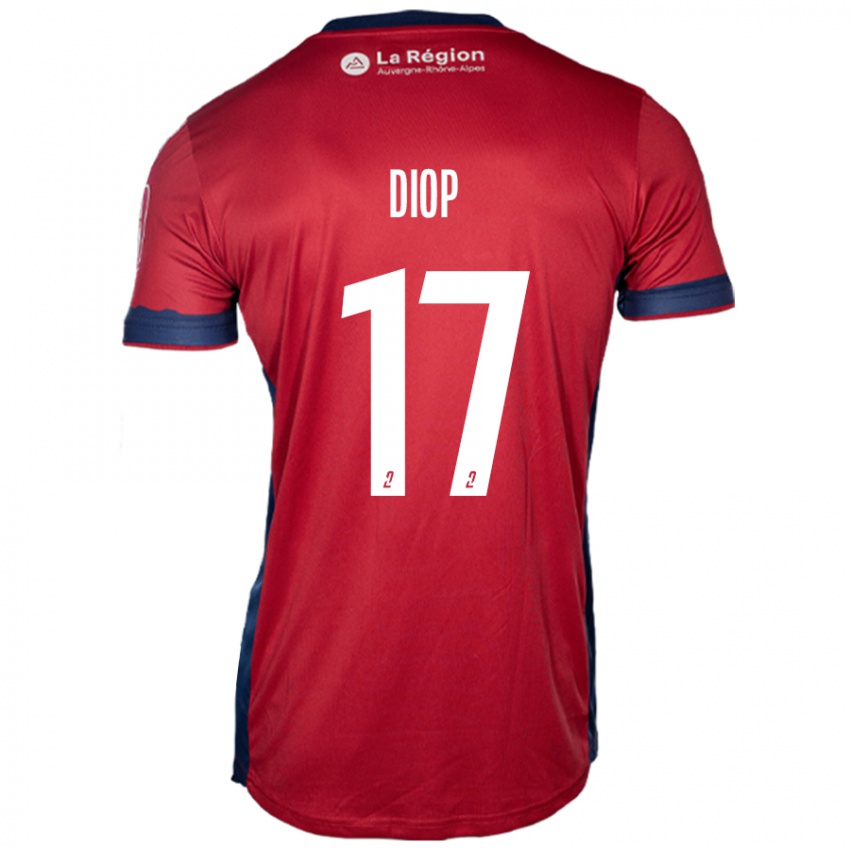 Niño Camiseta Ousmane Diop #17 Borgoña Claro 1ª Equipación 2024/25 La Camisa México