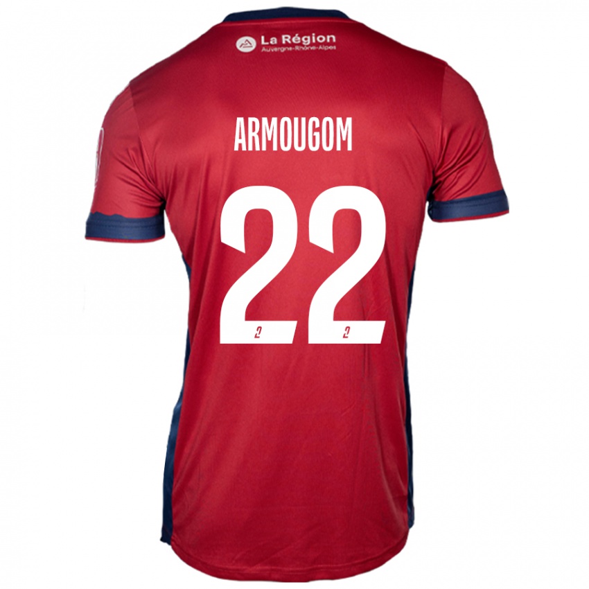 Niño Camiseta Yoël Armougom #22 Borgoña Claro 1ª Equipación 2024/25 La Camisa México