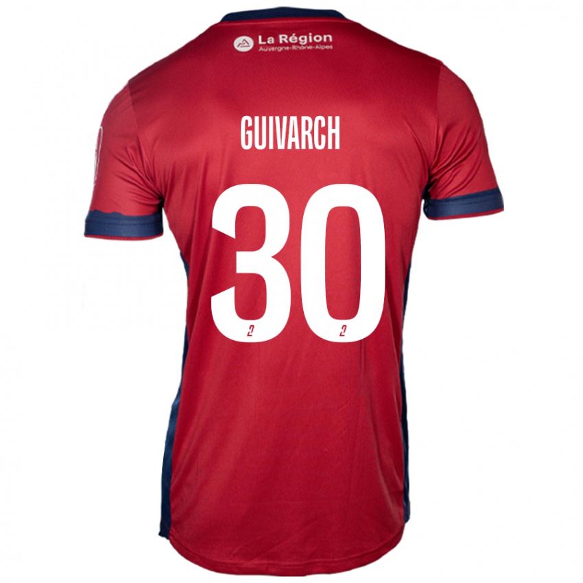 Niño Camiseta Théo Guivarch #30 Borgoña Claro 1ª Equipación 2024/25 La Camisa México