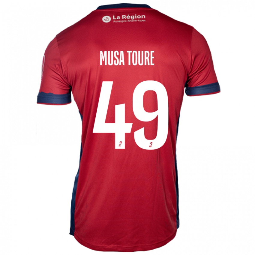 Niño Camiseta Musa Toure #49 Borgoña Claro 1ª Equipación 2024/25 La Camisa México