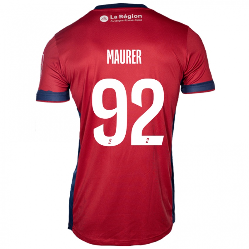 Niño Camiseta Aïman Maurer #92 Borgoña Claro 1ª Equipación 2024/25 La Camisa México