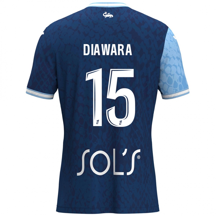 Niño Camiseta Kandet Diawara #15 Azul Cielo Azul Oscuro 1ª Equipación 2024/25 La Camisa México