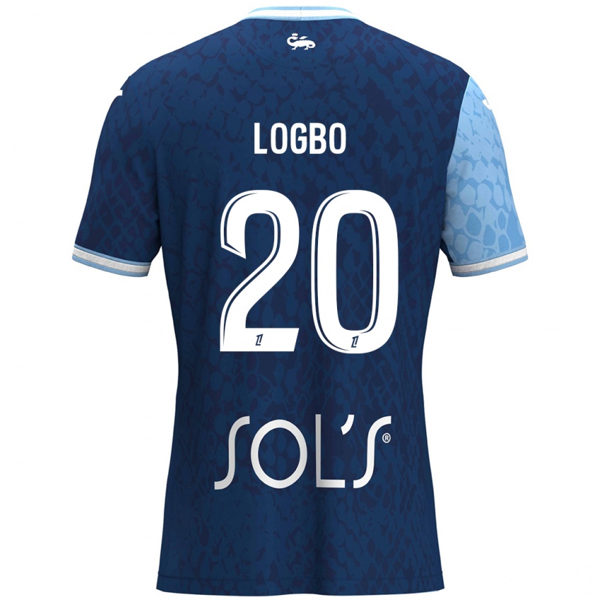 Niño Camiseta Andy Logbo #20 Azul Cielo Azul Oscuro 1ª Equipación 2024/25 La Camisa México