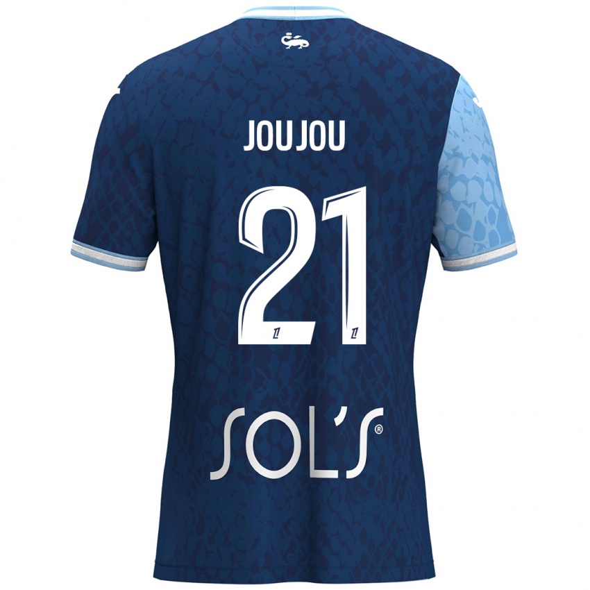 Niño Camiseta Antoine Joujou #21 Azul Cielo Azul Oscuro 1ª Equipación 2024/25 La Camisa México