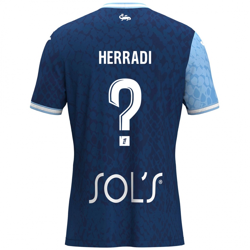 Niño Camiseta Zaid Herradi #0 Azul Cielo Azul Oscuro 1ª Equipación 2024/25 La Camisa México