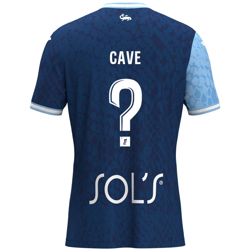 Niño Camiseta Steven Cave #0 Azul Cielo Azul Oscuro 1ª Equipación 2024/25 La Camisa México