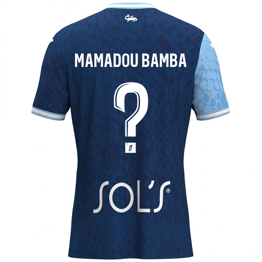 Niño Camiseta Ben Mamadou Bamba #0 Azul Cielo Azul Oscuro 1ª Equipación 2024/25 La Camisa México