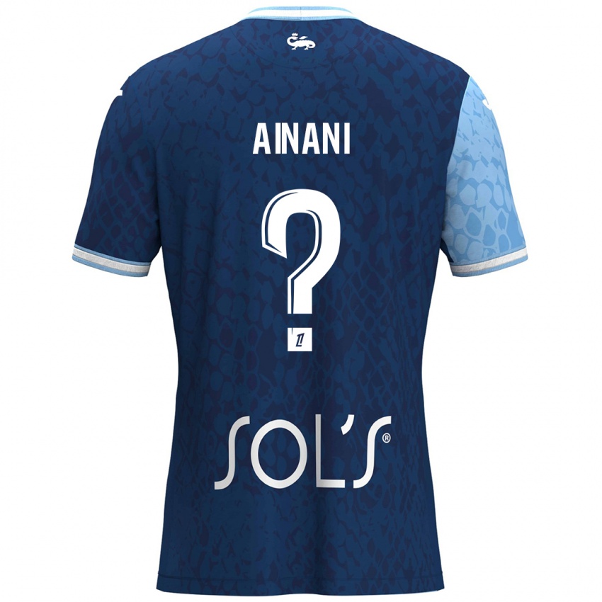 Niño Camiseta Sufyan Ainani #0 Azul Cielo Azul Oscuro 1ª Equipación 2024/25 La Camisa México