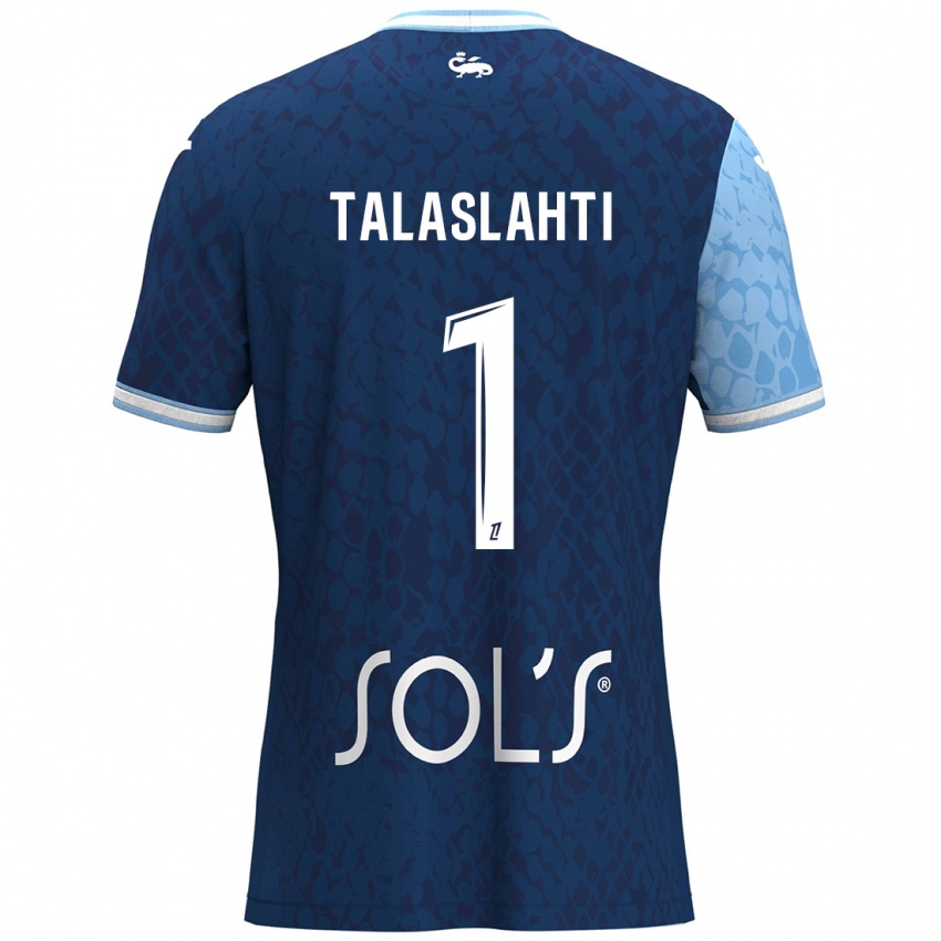 Niño Camiseta Katriina Talaslahti #1 Azul Cielo Azul Oscuro 1ª Equipación 2024/25 La Camisa México