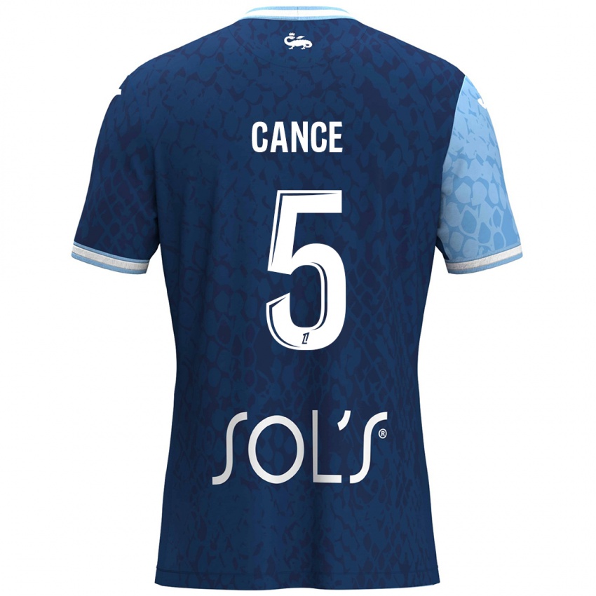 Niño Camiseta Laurie Cance #5 Azul Cielo Azul Oscuro 1ª Equipación 2024/25 La Camisa México