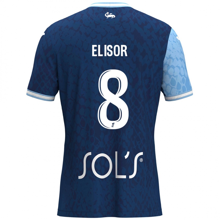 Niño Camiseta Salomé Elisor #8 Azul Cielo Azul Oscuro 1ª Equipación 2024/25 La Camisa México