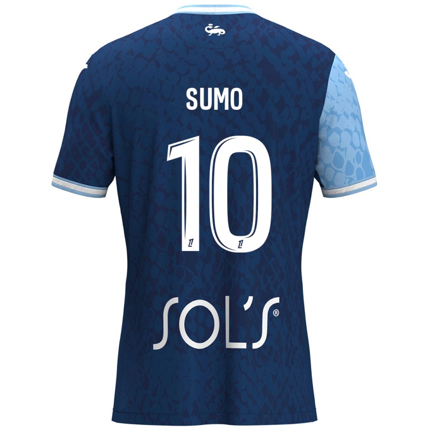 Niño Camiseta Eva Sumo #10 Azul Cielo Azul Oscuro 1ª Equipación 2024/25 La Camisa México