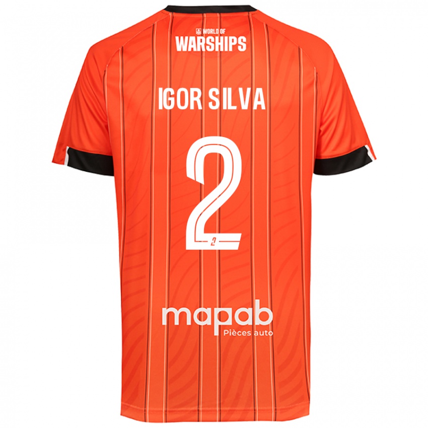 Niño Camiseta Igor Silva #2 Naranja 1ª Equipación 2024/25 La Camisa México