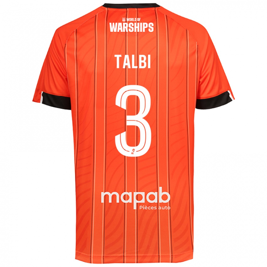 Niño Camiseta Montassar Talbi #3 Naranja 1ª Equipación 2024/25 La Camisa México