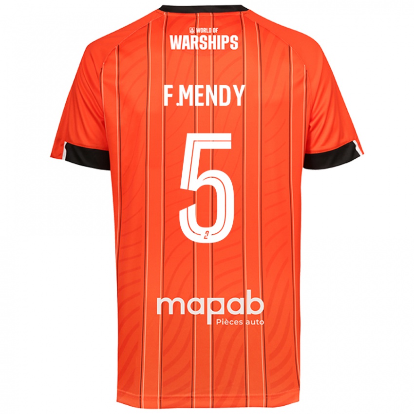 Niño Camiseta Formose Mendy #5 Naranja 1ª Equipación 2024/25 La Camisa México