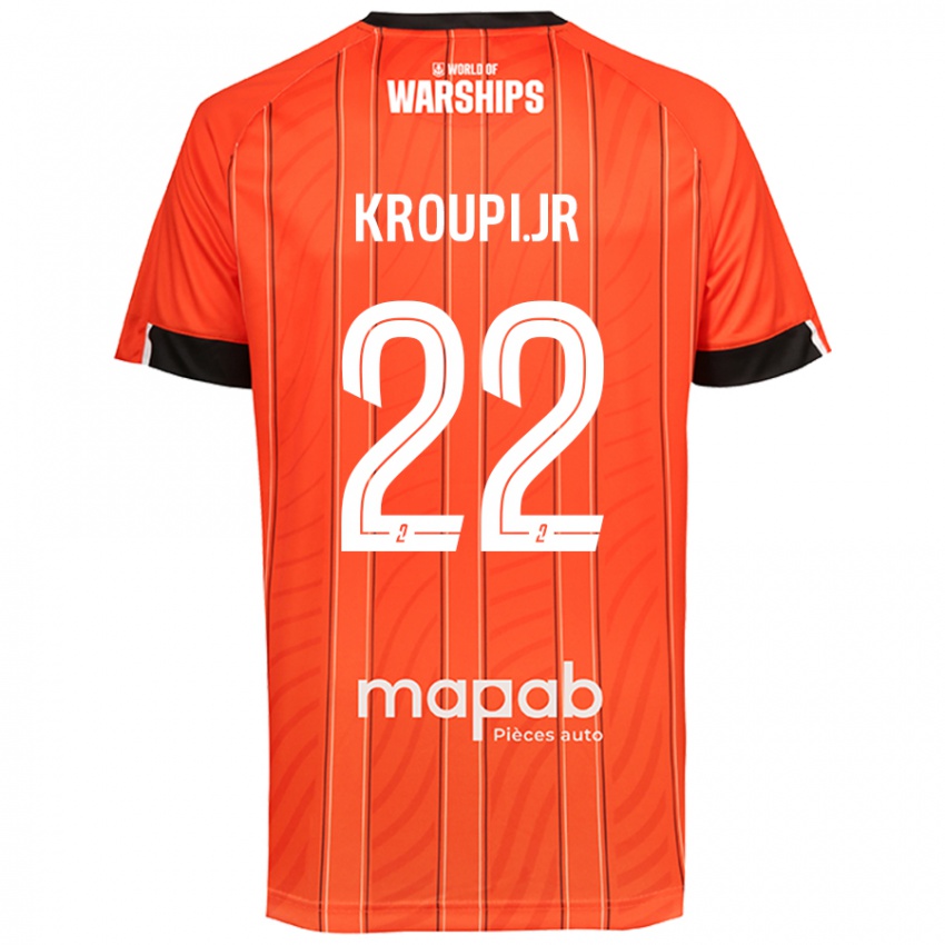 Niño Camiseta Eli Junior Kroupi #22 Naranja 1ª Equipación 2024/25 La Camisa México