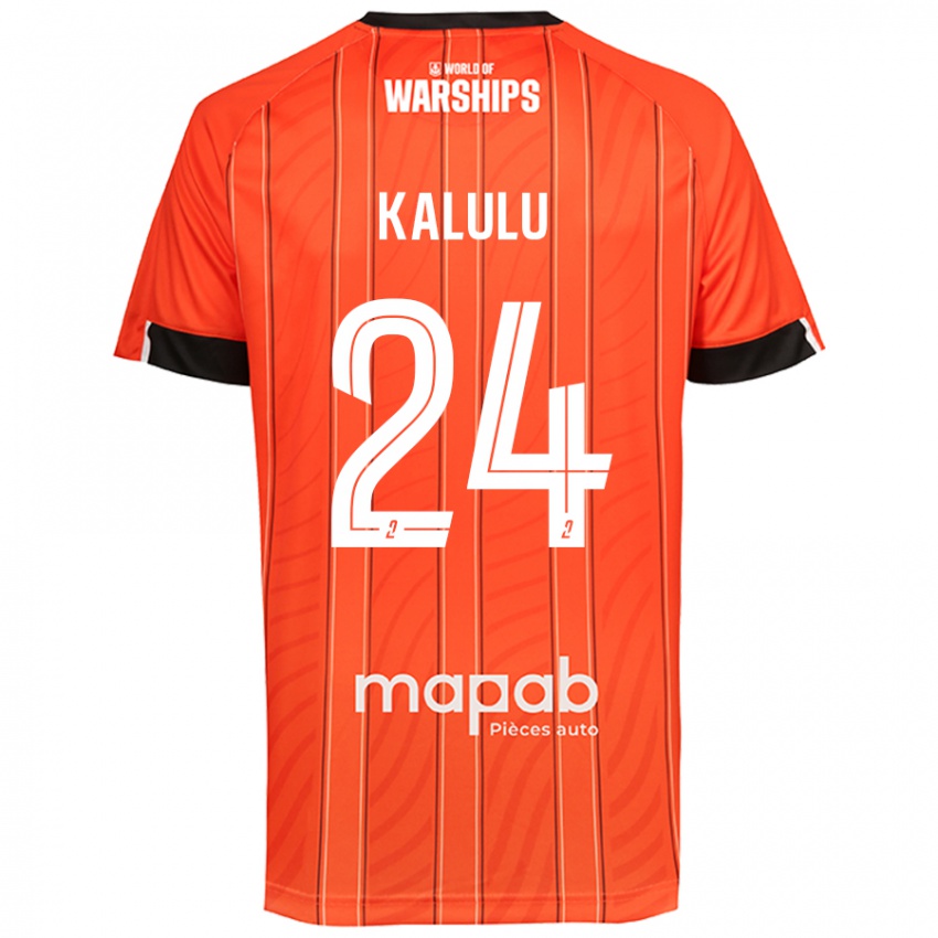 Niño Camiseta Gédéon Kalulu #24 Naranja 1ª Equipación 2024/25 La Camisa México