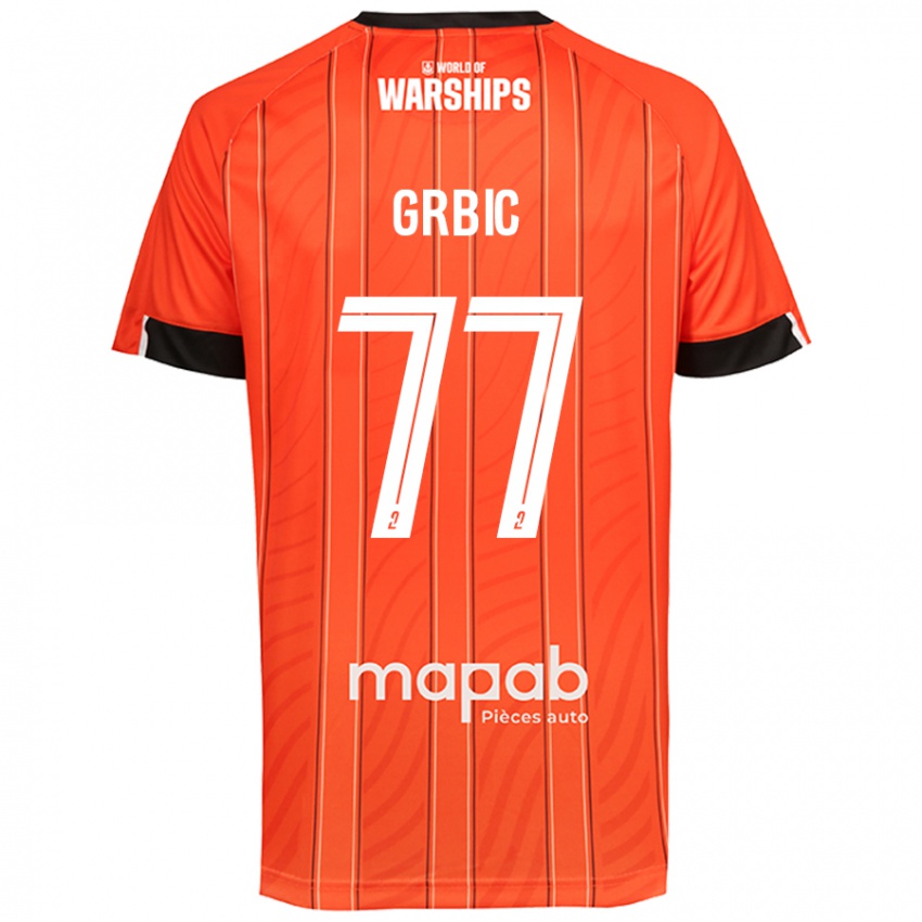 Niño Camiseta Adrian Grbic #77 Naranja 1ª Equipación 2024/25 La Camisa México