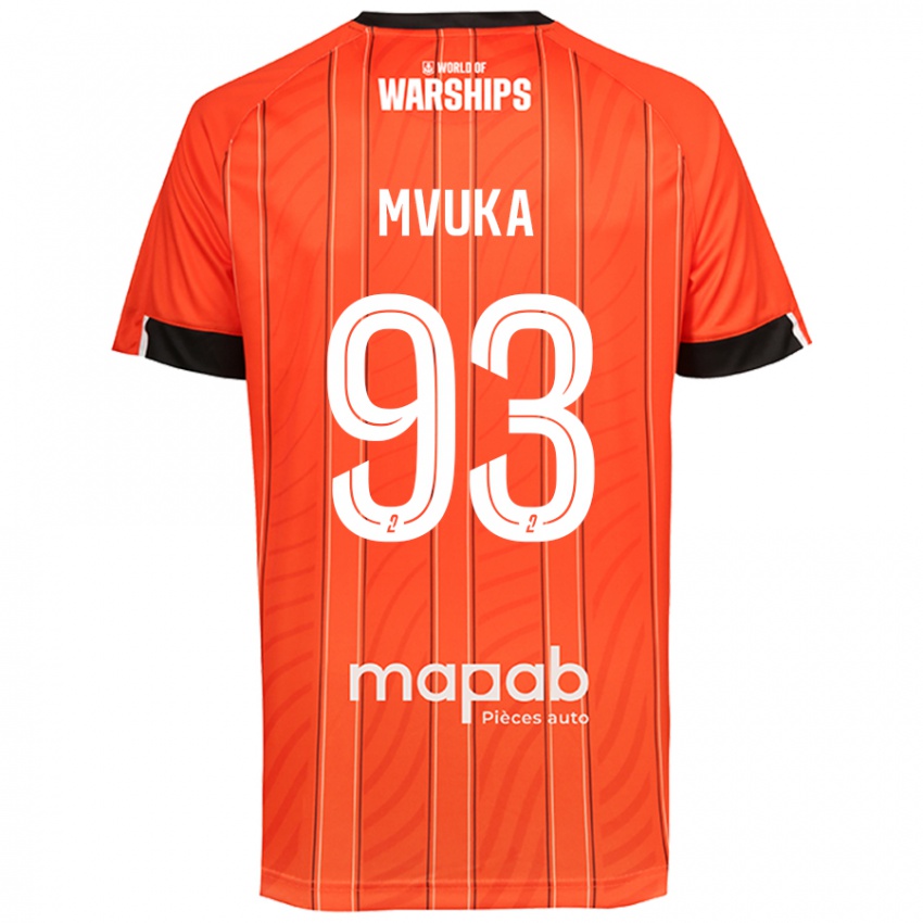 Niño Camiseta Joel Mvuka #93 Naranja 1ª Equipación 2024/25 La Camisa México