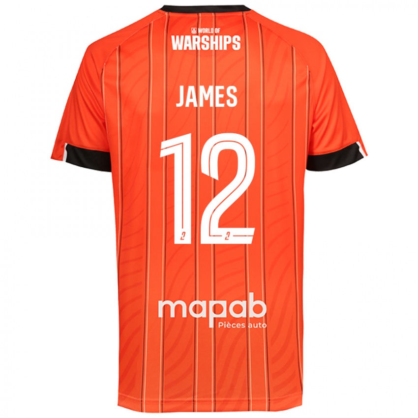 Niño Camiseta Isaac James #12 Naranja 1ª Equipación 2024/25 La Camisa México