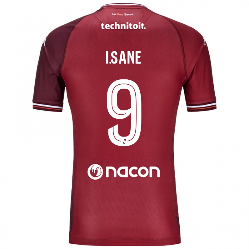 Niño Camiseta Ibou Sané #9 Rojo Granata 1ª Equipación 2024/25 La Camisa México