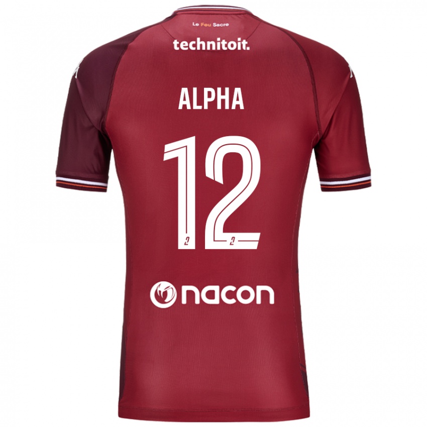 Niño Camiseta Alpha Touré #12 Rojo Granata 1ª Equipación 2024/25 La Camisa México