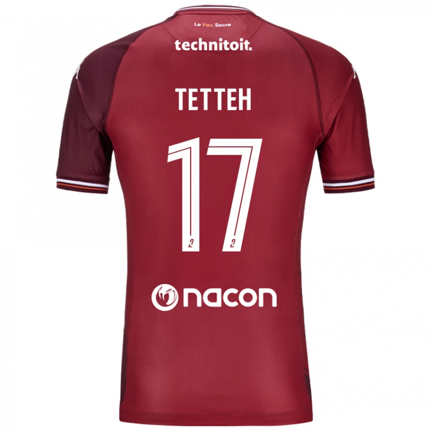 Niño Camiseta Benjamin Tetteh #17 Rojo Granata 1ª Equipación 2024/25 La Camisa México