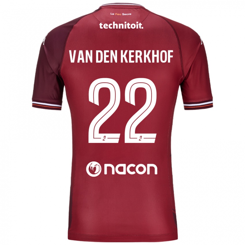 Niño Camiseta Kevin Van Den Kerkhof #22 Rojo Granata 1ª Equipación 2024/25 La Camisa México