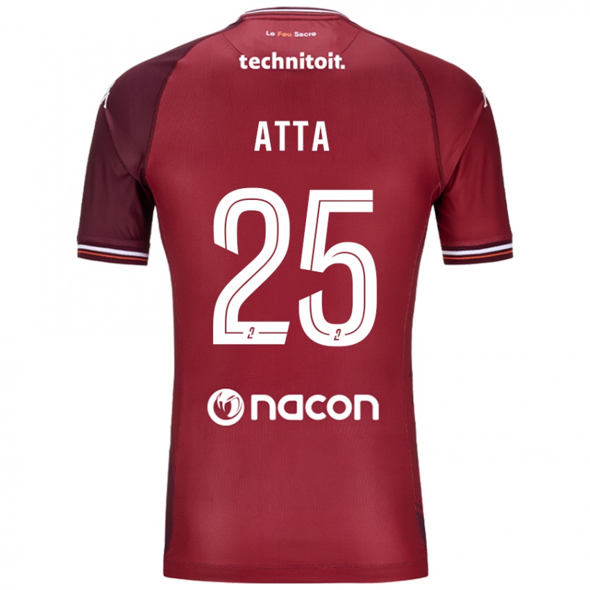 Niño Camiseta Arthur Atta #25 Rojo Granata 1ª Equipación 2024/25 La Camisa México