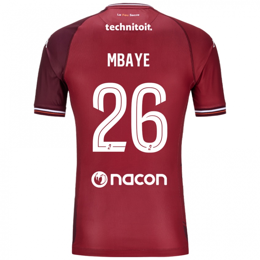 Niño Camiseta Malick Mbaye #26 Rojo Granata 1ª Equipación 2024/25 La Camisa México