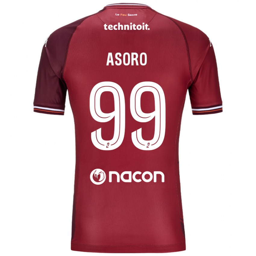 Niño Camiseta Joel Asoro #99 Rojo Granata 1ª Equipación 2024/25 La Camisa México