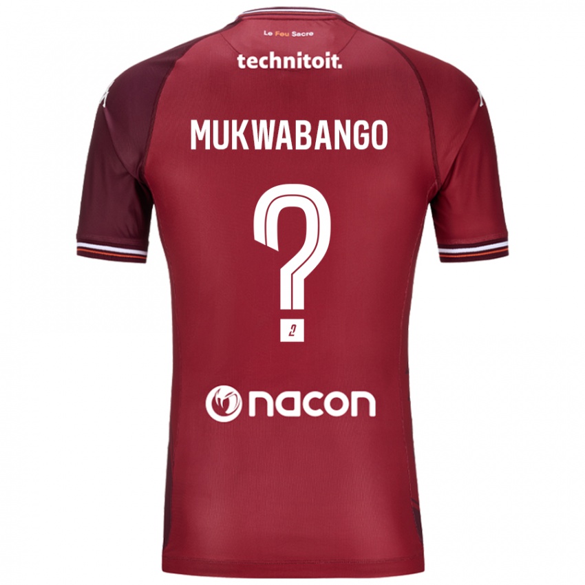 Niño Camiseta Bénit Mukwabango #0 Rojo Granata 1ª Equipación 2024/25 La Camisa México