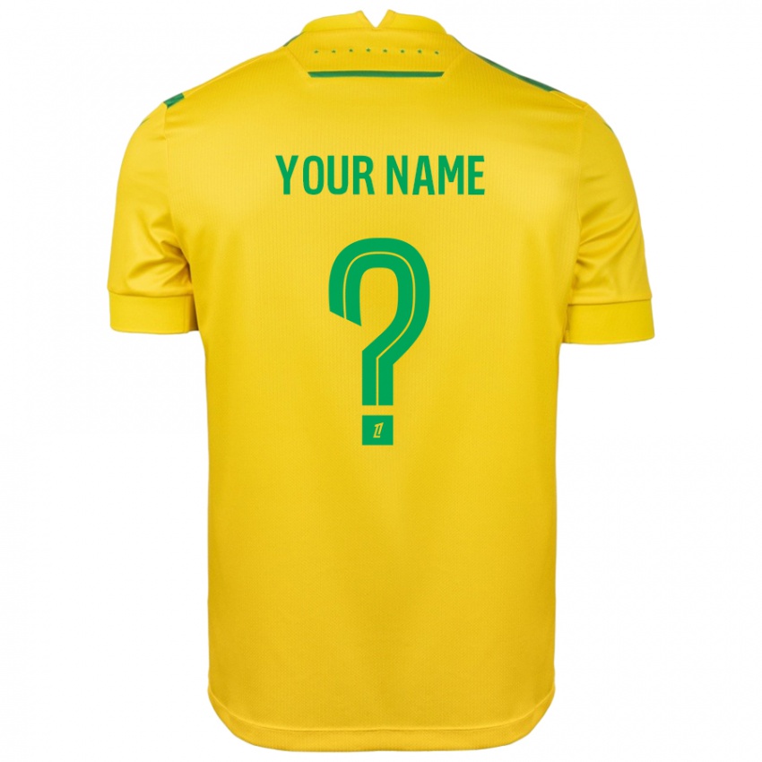 Niño Camiseta Su Nombre #0 Amarillo Verde 1ª Equipación 2024/25 La Camisa México