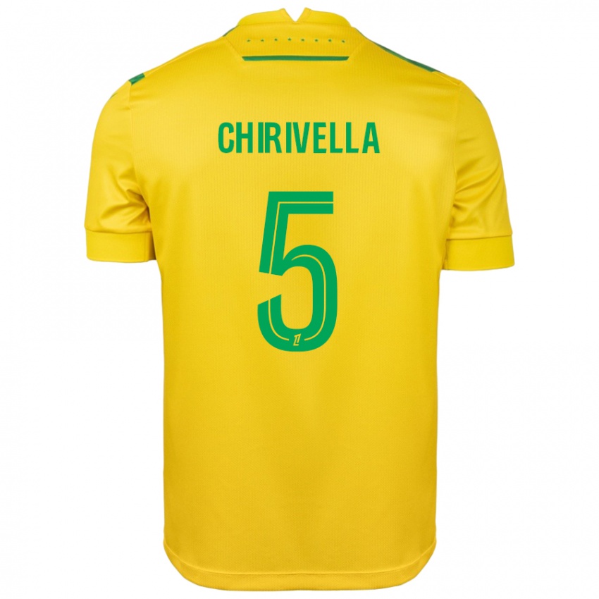 Niño Camiseta Pedro Chirivella #5 Amarillo Verde 1ª Equipación 2024/25 La Camisa México