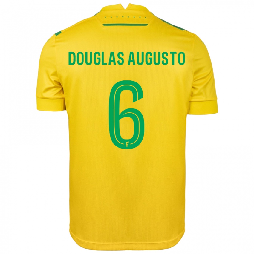 Niño Camiseta Douglas Augusto #6 Amarillo Verde 1ª Equipación 2024/25 La Camisa México