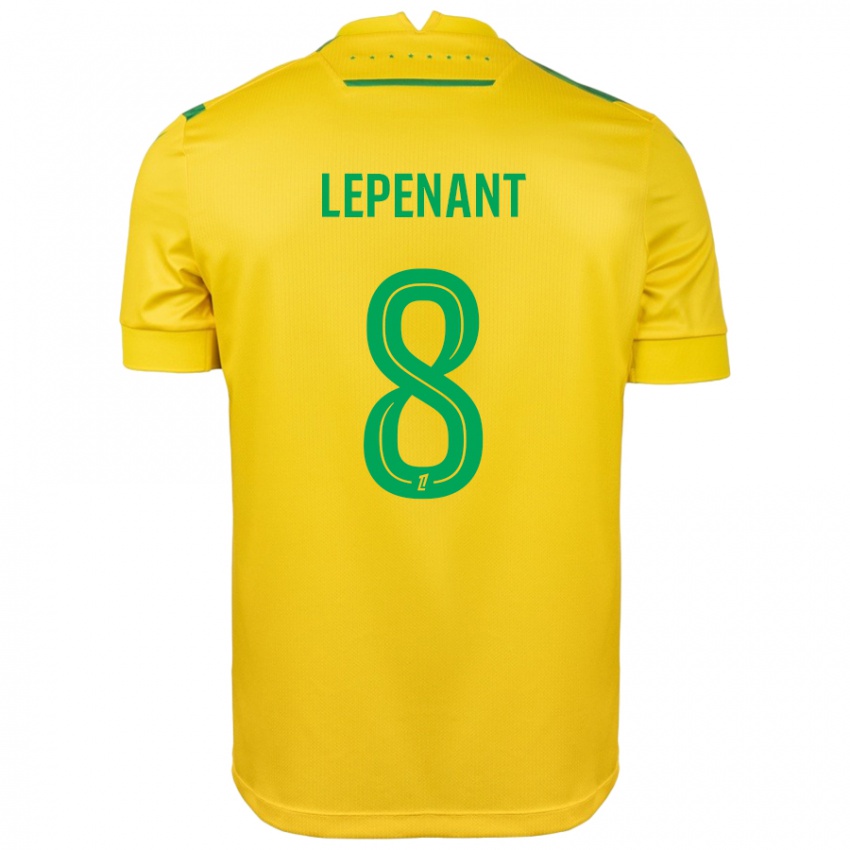 Niño Camiseta Johann Lepenant #8 Amarillo Verde 1ª Equipación 2024/25 La Camisa México