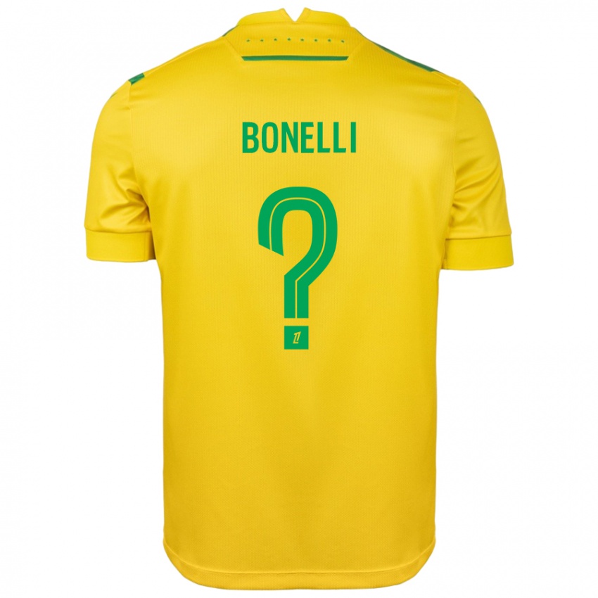 Niño Camiseta Lucas Bonelli #0 Amarillo Verde 1ª Equipación 2024/25 La Camisa México