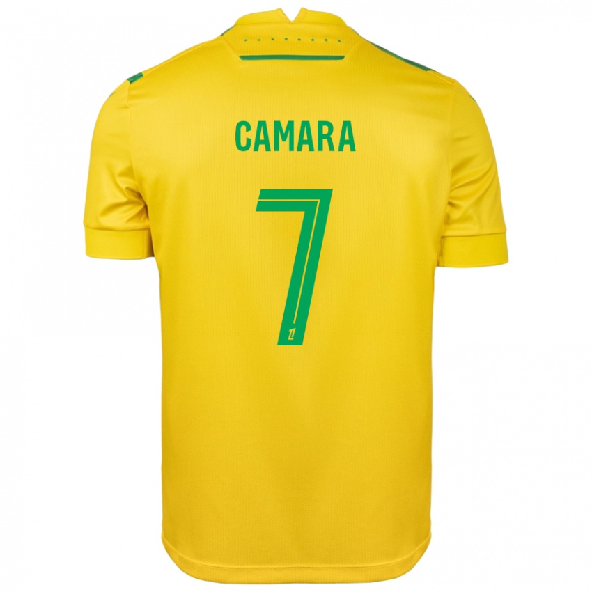 Niño Camiseta Mohamed Camara #7 Amarillo Verde 1ª Equipación 2024/25 La Camisa México