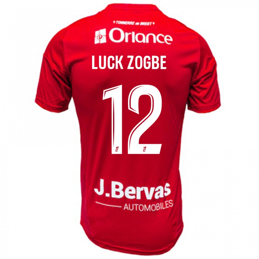 Niño Camiseta Luck Zogbé #12 Rojo Blanco 1ª Equipación 2024/25 La Camisa México