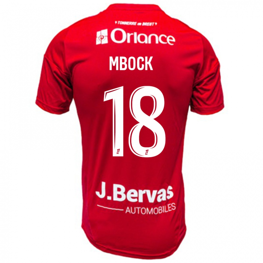 Niño Camiseta Hianga'a Mbock #18 Rojo Blanco 1ª Equipación 2024/25 La Camisa México