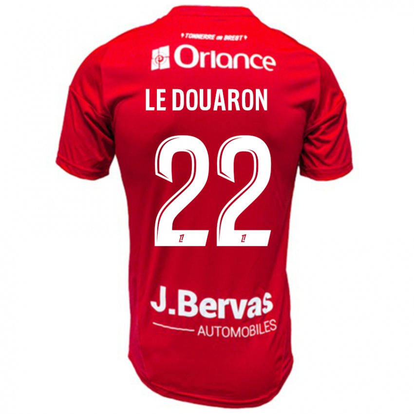 Niño Camiseta Jérémy Le Douaron #22 Rojo Blanco 1ª Equipación 2024/25 La Camisa México