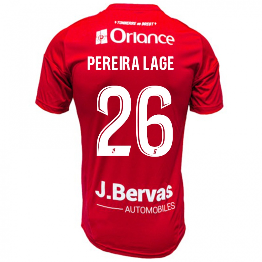 Niño Camiseta Mathias Pereira Lage #26 Rojo Blanco 1ª Equipación 2024/25 La Camisa México